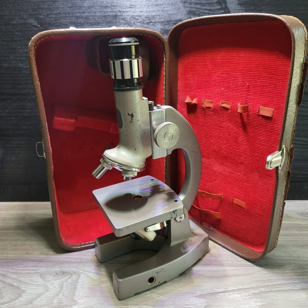 Vintage Jason Model 712 Deluxe 900x Zoom Microscope W Light - Parts Only